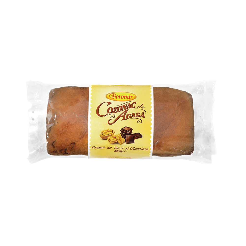 Cozonac De Acasa Crema Nuci Si Ciocolata 550gr Boromir