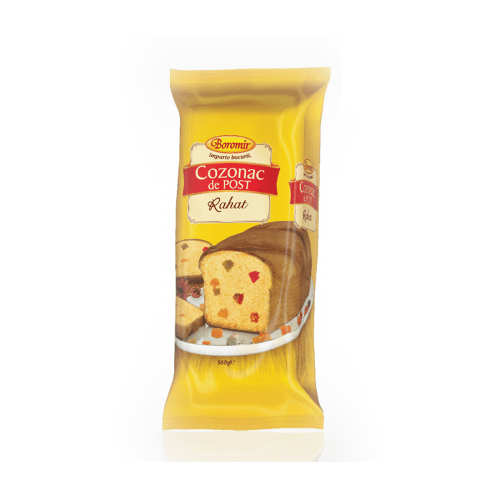 Cozonac de post cu rahat 500gr boromir