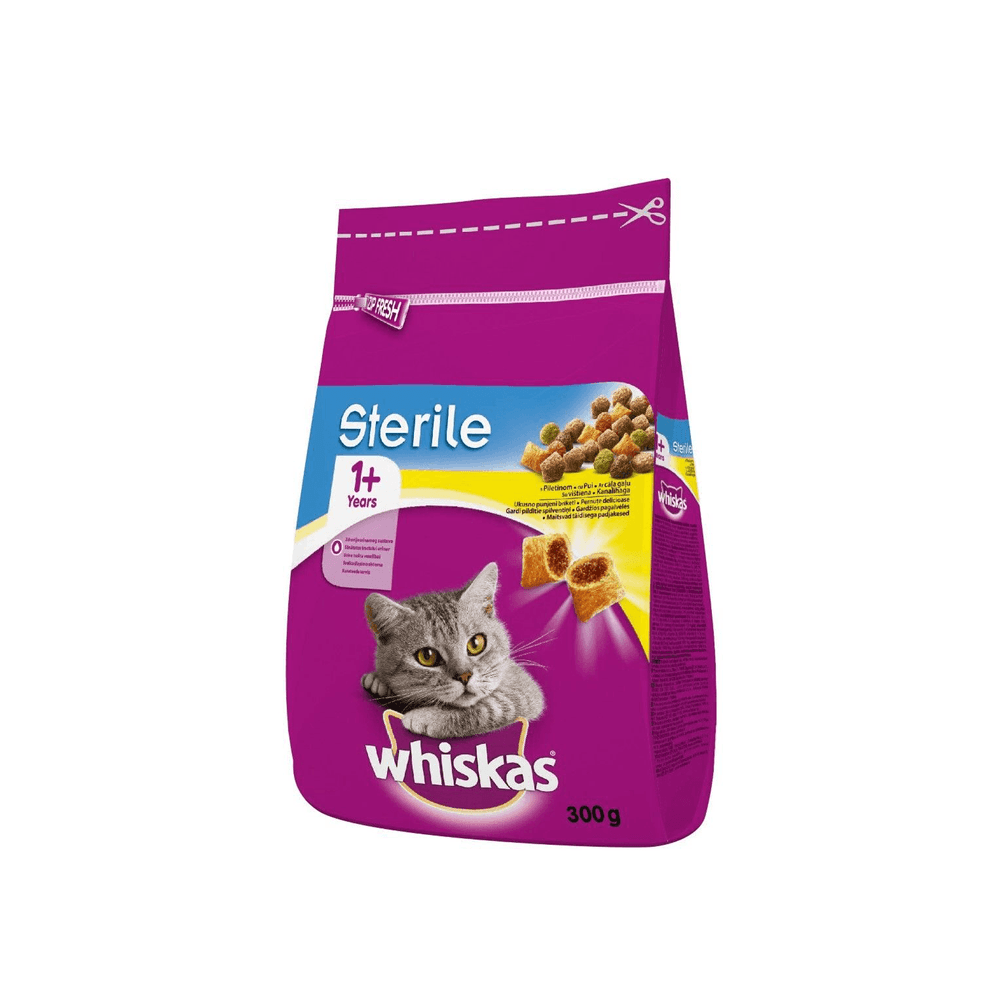 Hrana uscata pisici sterile pui 300gr whiskas