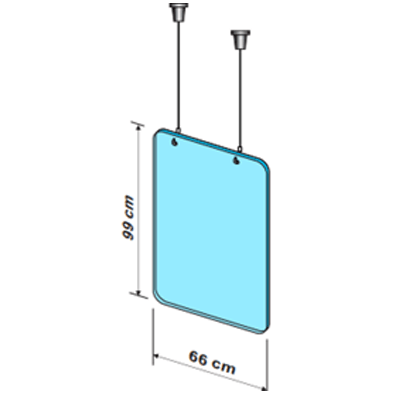 Kit ecran protectie suspendabil L66 x H99 cm Kit ecran protectie suspendabil L66 x H99 cm