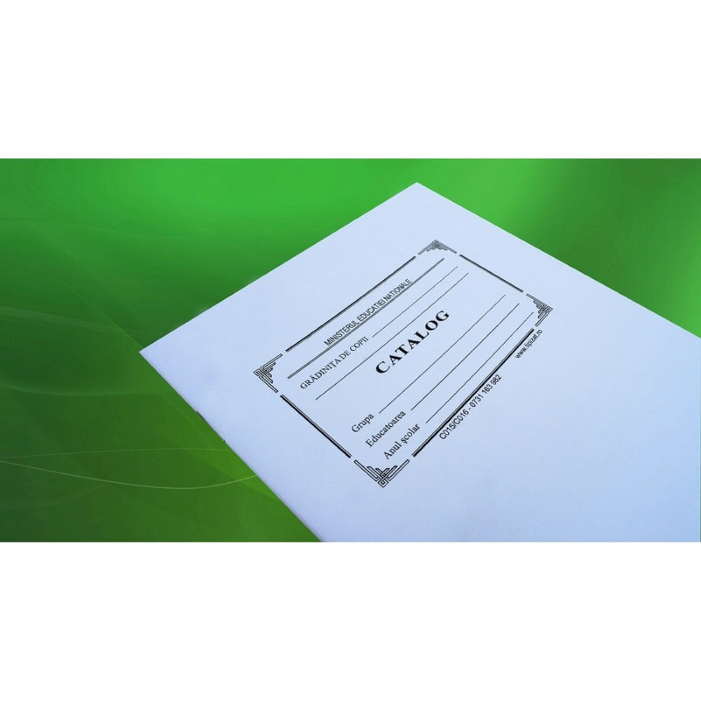 Catalog pentru clasa pregatitoare, clasa 0, 36 elevi, coperta carton subtire