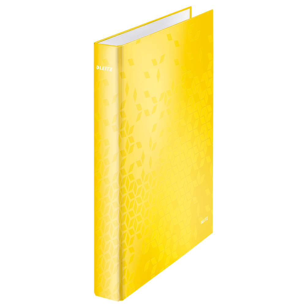 Caiet mecanic leitz wow, a4, mecanism 4dr, laminat, galben
