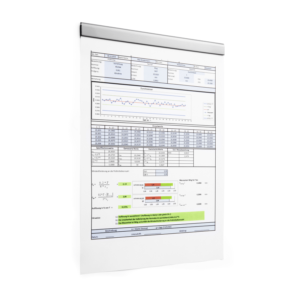 Vezi detalii pentru Clip magnetic autoadeziv pentru afisarea informatiilor DURAFIX Rail 210mm gri 5buc/set