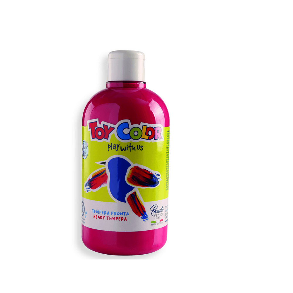 Tempera superlavabila Toy Color, 500 ml, rosu carmin