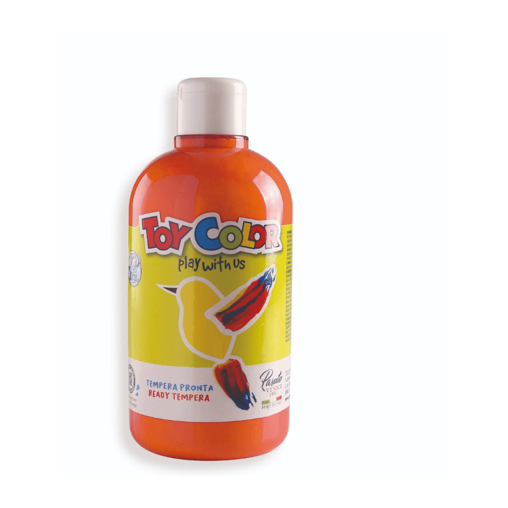 Tempera superlavabila Toy Color, 500 ml, portocaliu