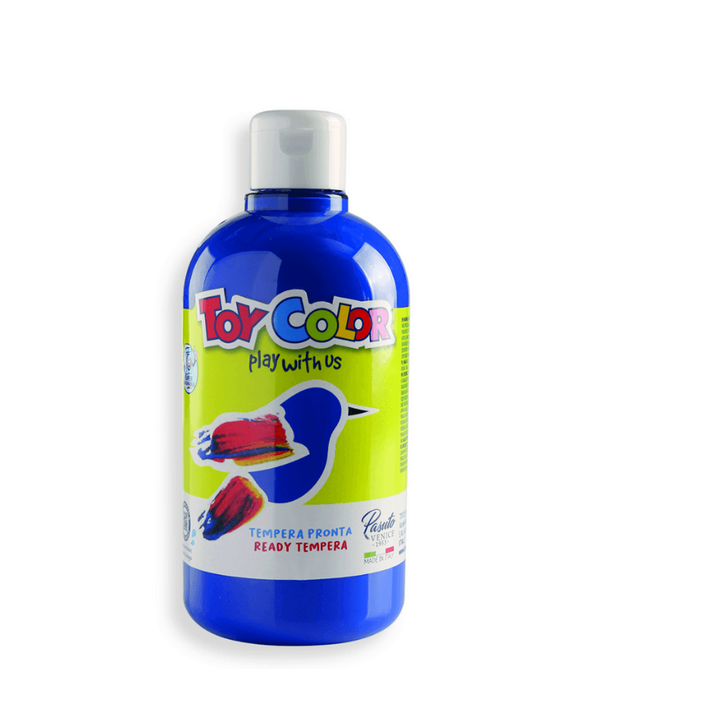 Tempera superlavabila toy color, 500 ml, albastru cobalt