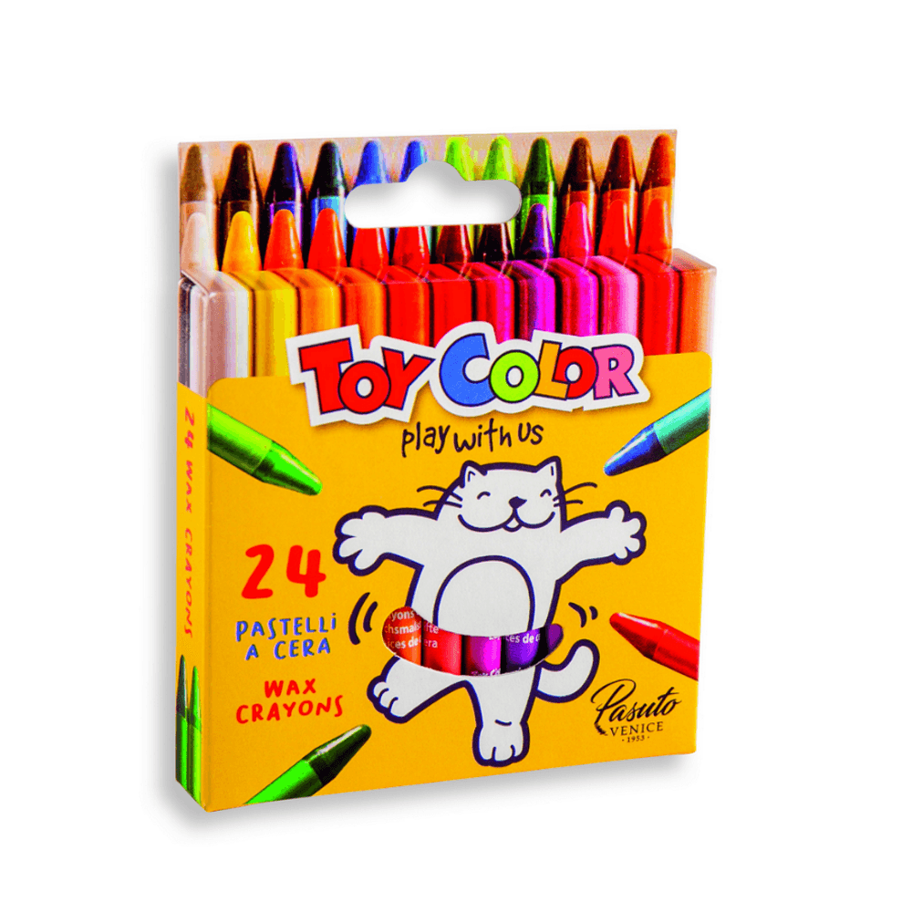 Creioane cerate Toy Color, 24 bucati