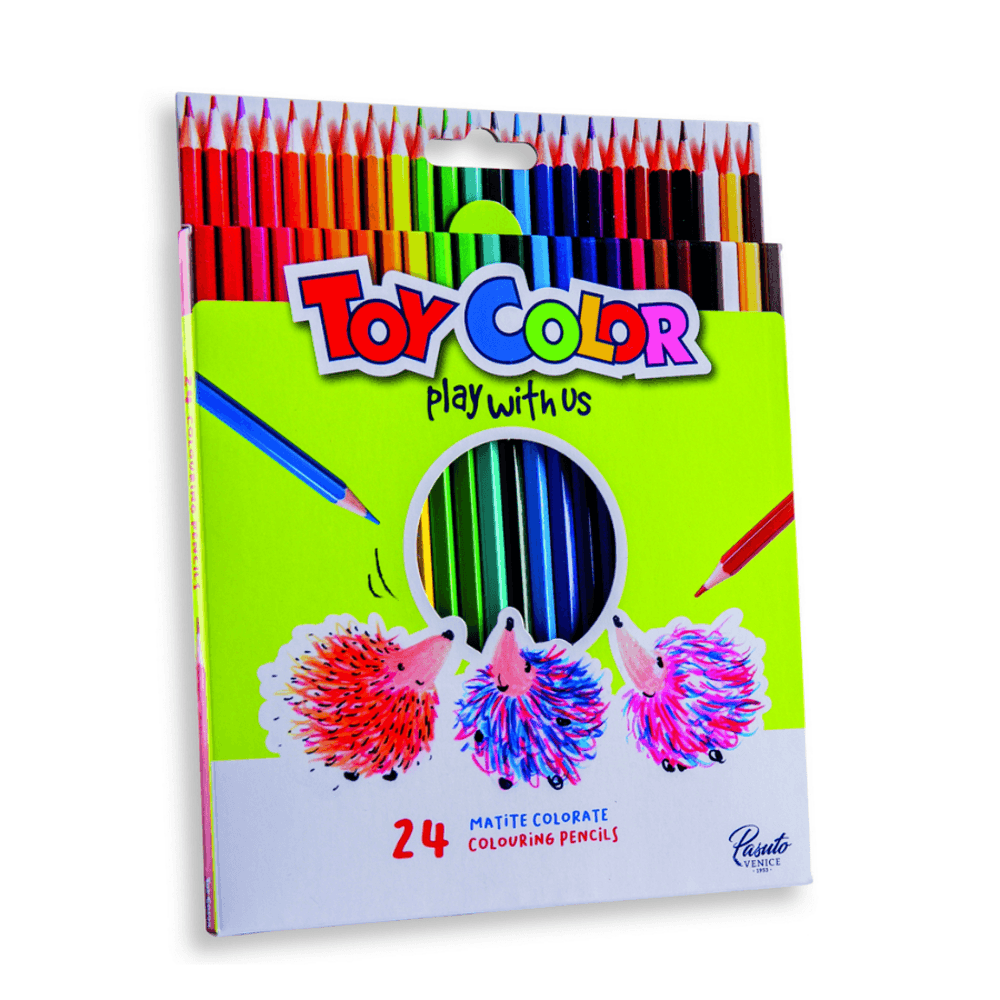 Creioane colorate Toy Color, 24 culori dacris.net poza 2021