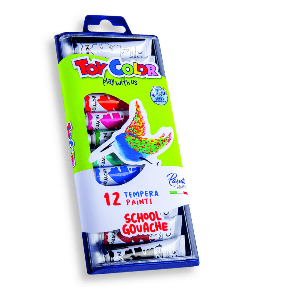 Tempera la tub Toy Color 7.5 ml 12 culori dacris.net imagine 2022 depozituldepapetarie.ro