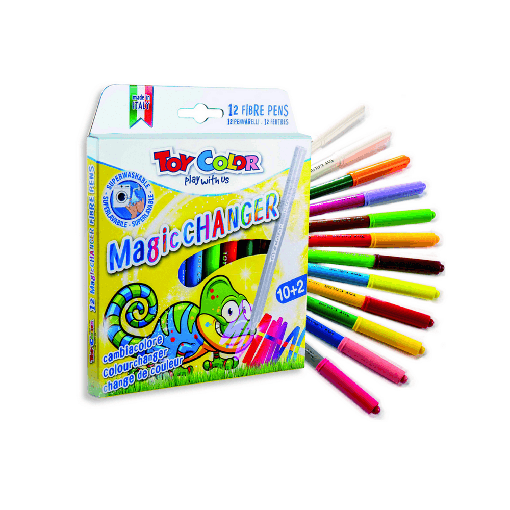 Carioci magice Toy Color 10+2 culori dacris.net imagine 2022 depozituldepapetarie.ro