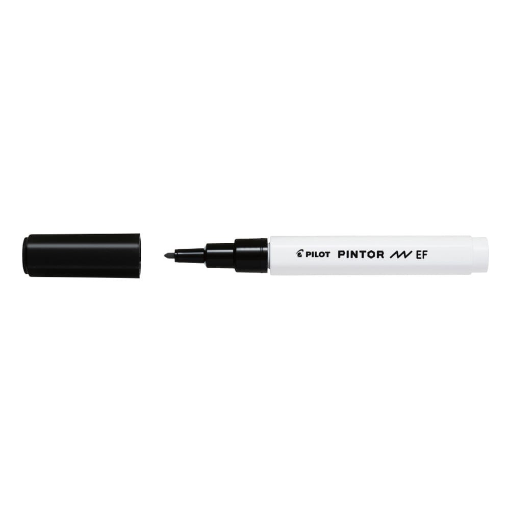 Set 6 markere cu vopsea pilot pintor ef 0.7 mm varf rotund marker cu vopsea pintor negru ef 6/bax
