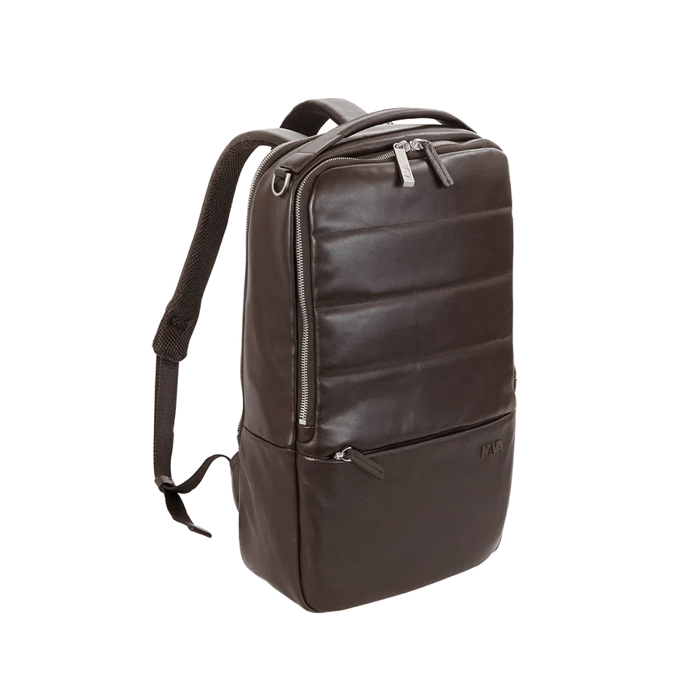 Rucsac laptop Nava Passenger Leather, 15.6″, piele, maro