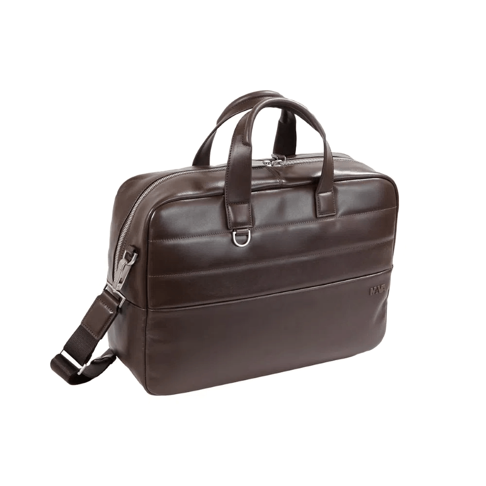 Geanta laptop Nava Passenger Leather, 15.6″, piele, maro dacris.net imagine 2022