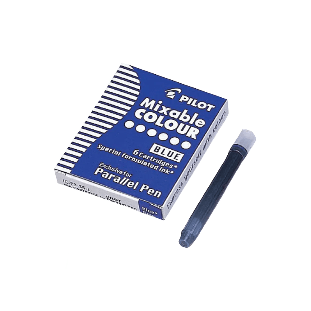 Rezerva cerneala stilou Pilot Parallel Pen, 6 bucati/set, albastru dacris.net poza 2021