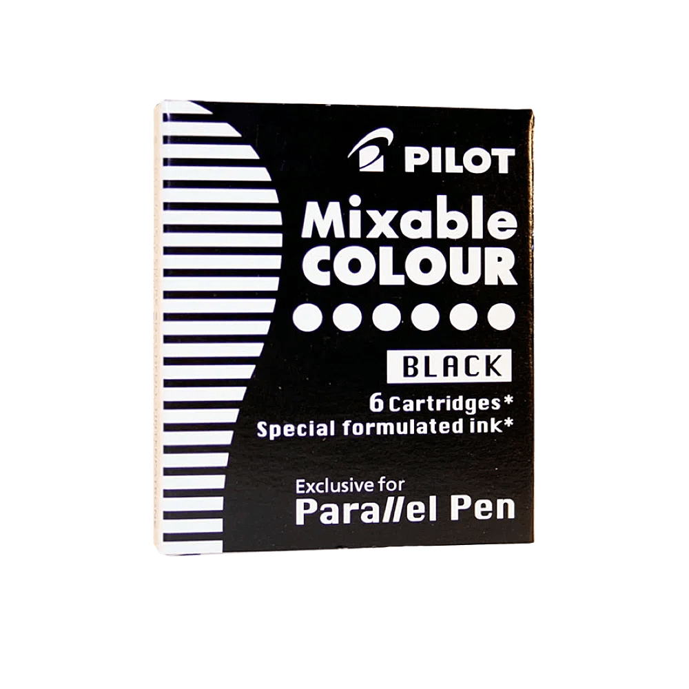 Rezerva cerneala stilou Pilot Parallel Pen, 6 bucati/set, negru dacris.net
