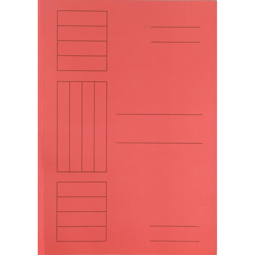 Dosar Simplu Carton Supercolor Rosu 25 Buc/Set