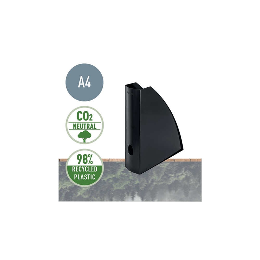 Suport vertical leitz recycle, pentru documente, ps reciclat, a4, negru