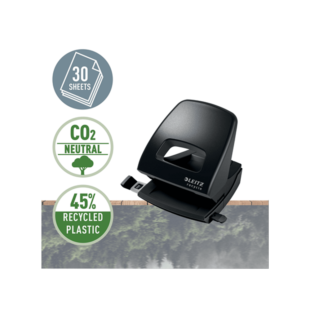 Perforator hartie 2 perforatii 30 coli plastic Negru Leitz Perforator plastic Leitz Recycle NeXXt Series 30 coli negru Perforator hartie 2 perforatii 30 coli plastic Negru Leitz Perforator plastic Leitz Recycle NeXXt Series 30 coli negru