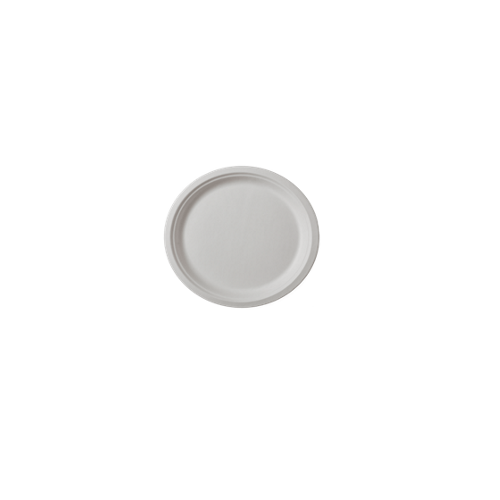 Farfurii trestie rotunde albe, 17 cm, 50 buc
