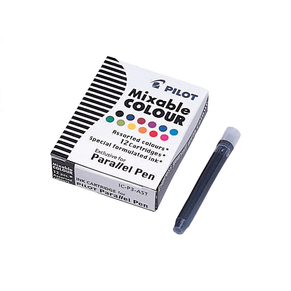 Rezerva stilou Pilot Parallel Pen, diverse culori, 12 bucati/set dacris.net poza 2021