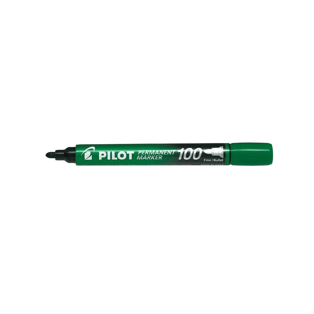 Marker permanent Pilot P100 1.0 mm varf rotund Marker permanent Pilot P100 varf rotund 2-4.5 mm verde