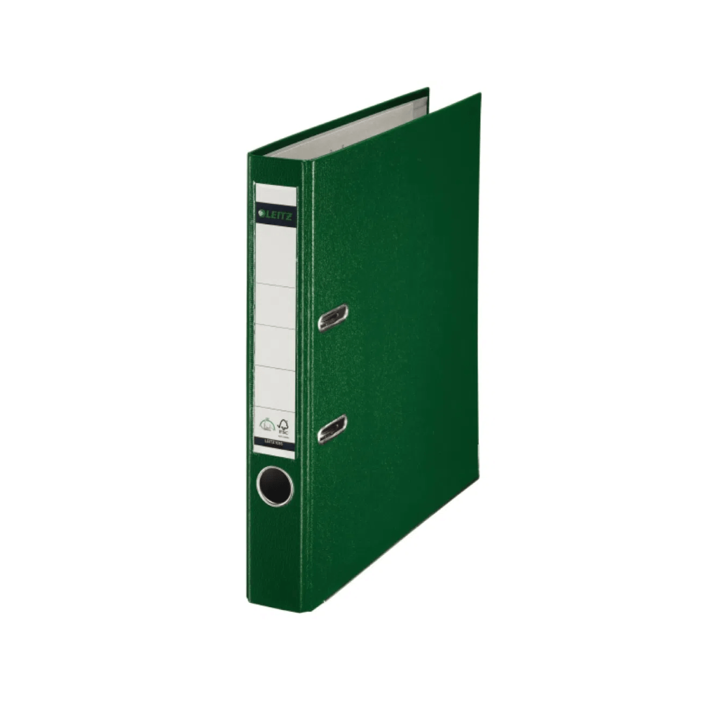 Biblioraft A4 PP partial reciclat certificare FSC 52 mm Leitz 180° Biblioraft A4 PP partial reciclat certificare FSC 52 mm Leitz 180° verde