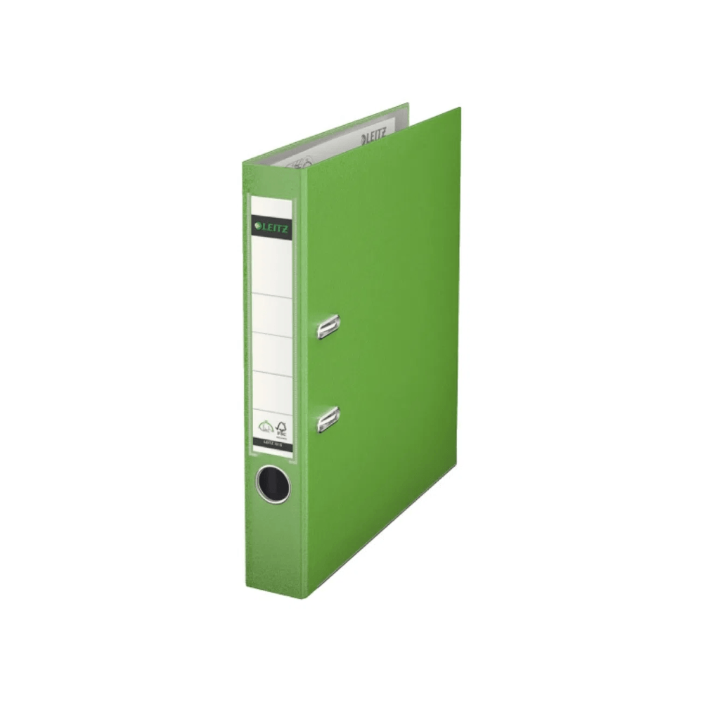Biblioraft A4 PP partial reciclat certificare FSC 52 mm Leitz 180° verde deschis