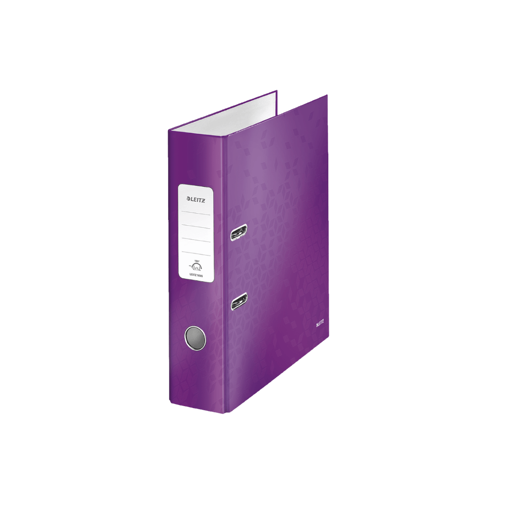 Biblioraft leitz 180 wow, carton laminat, a4, 80 mm, mov
