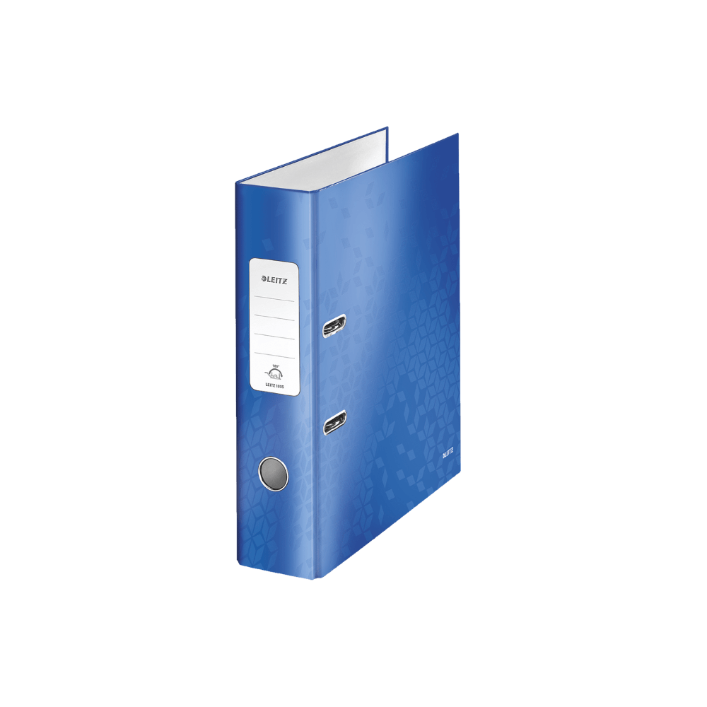 Biblioraft Leitz 180 WOW, carton laminat, A4, 80 mm, albastru dacris.net