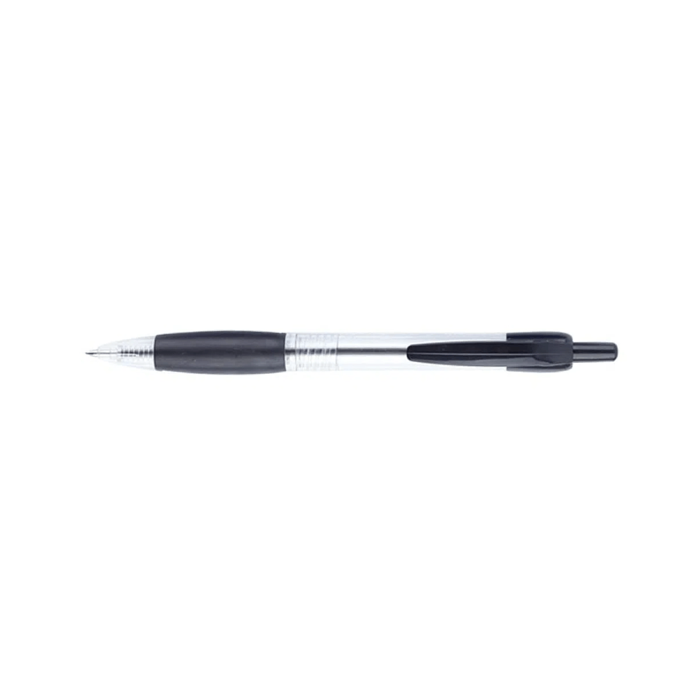 Pix retractabil cu grip beifa, negru, 0.7 mm, 12 buc/bax