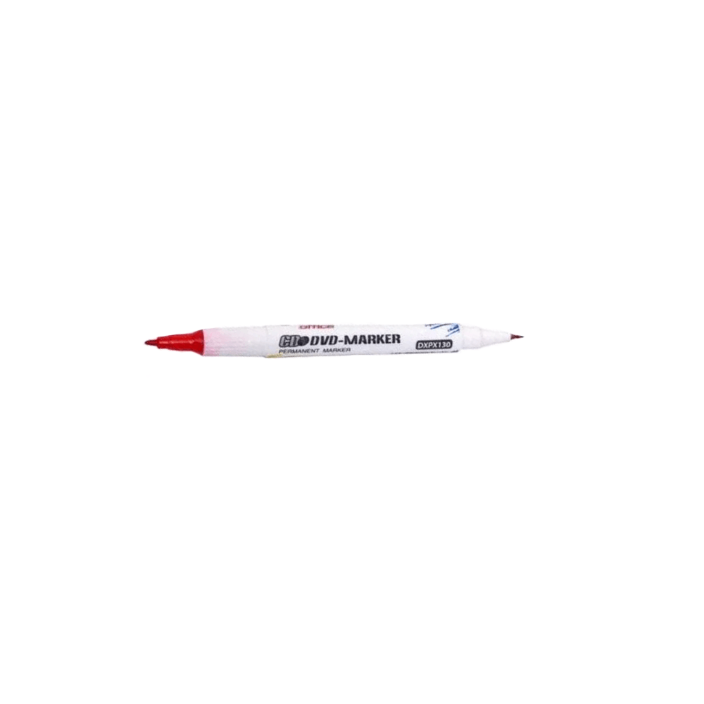 Marker permanent Xprime, pentru CD/DVD, 0.4 mm/0.8 mm rosu, 12 buc/cut