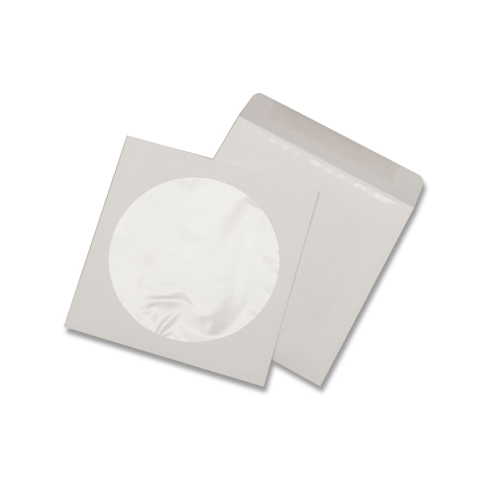 Plic CD 124 x 124 mm, cu fereastra, alb, 25 buc/set dacris.net poza 2021
