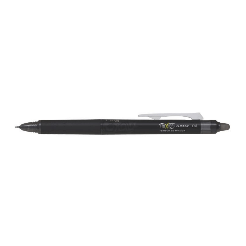 Set 12 rollere Frixion Clicker point Pilot 0.5 mm varf fin negru