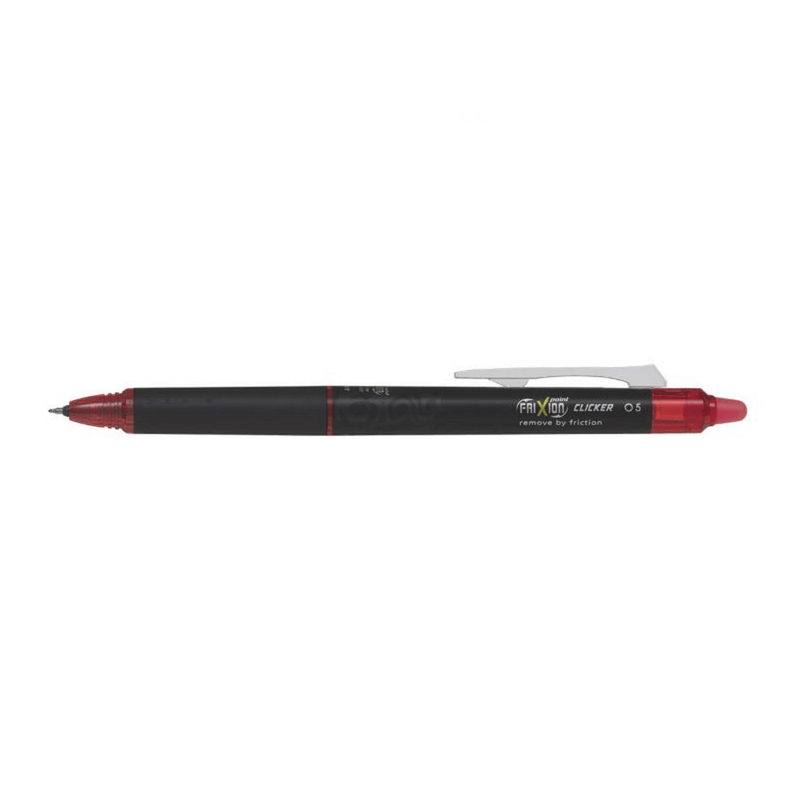Set 12 rollere Frixion Clicker point Pilot 0.5 mm varf fin rosu
