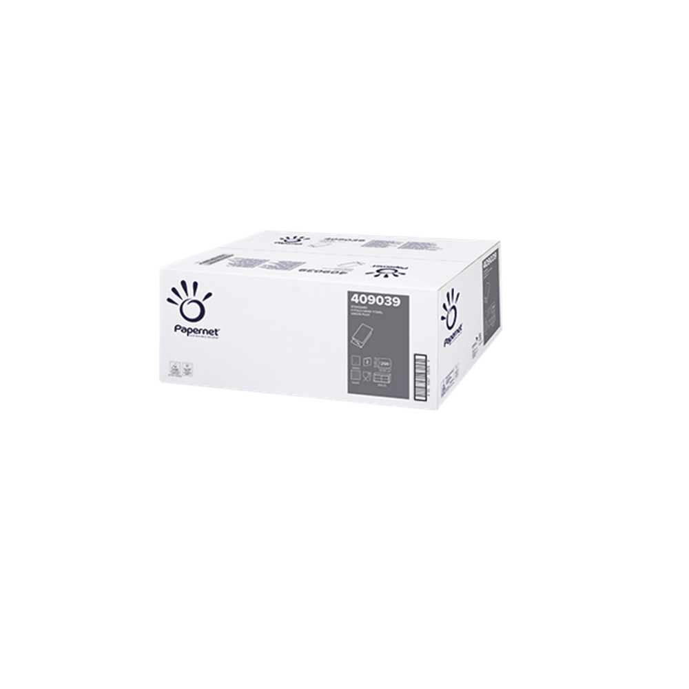 Servetele pliate V, albe, 2 straturi, 266 buc/pachet, 15 pachete/bax