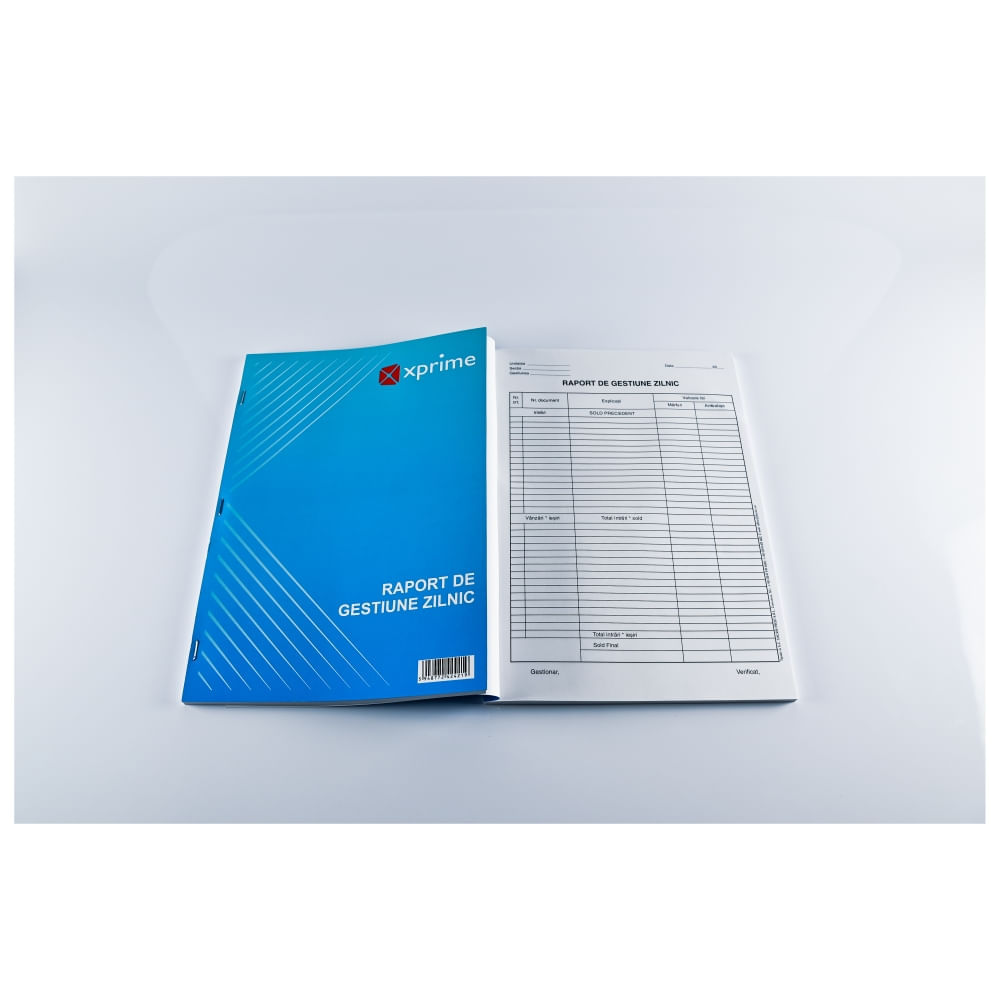 Raport gestiune zilnic A4 hartie offset 100 file 300g/mp