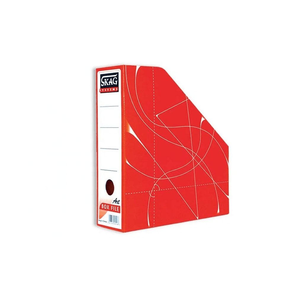 Suport reviste carton color Rosu Skag 25 buc/Set dacris.net imagine 2022 cartile.ro