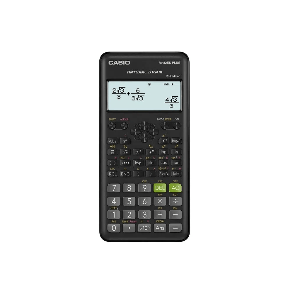 Calculator stiintific Casio FX-82ES Plus, 252 functii, negru Casio imagine 2022 depozituldepapetarie.ro