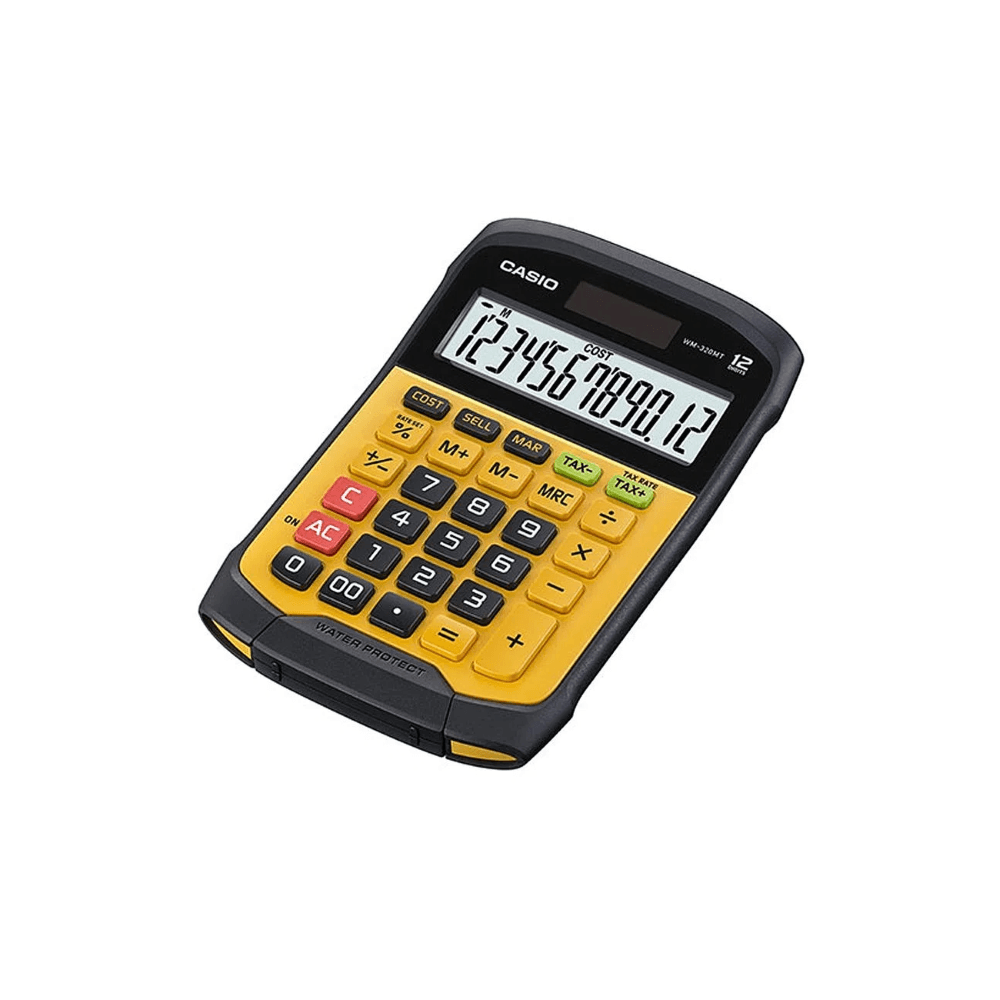 Calculator de birou 12 digits Casio rezistent la apa si praf portocaliu