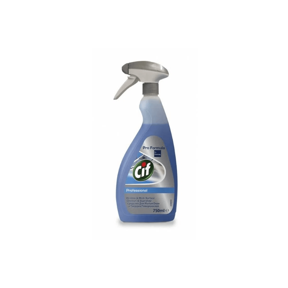 Detergent pentru geamuri Cif Pro Formula, cu pulverizator, 750 ml