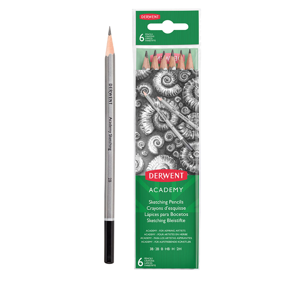 Creioane Grafit 2H-3B Derwent Academy blister 6 buc/set calitate superioara negru dacris.net imagine 2022 depozituldepapetarie.ro