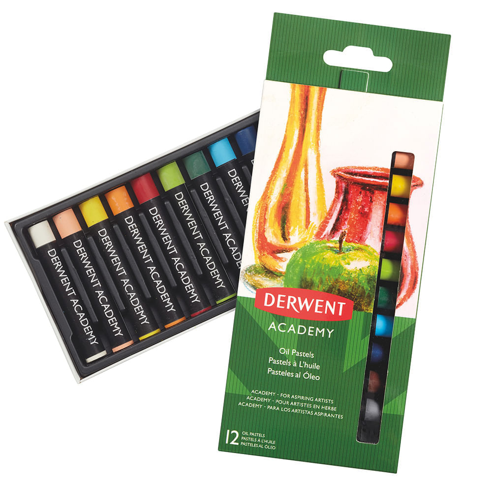 Creioane ulei pastel Derwent Academy 12 buc/set  calitate superioara