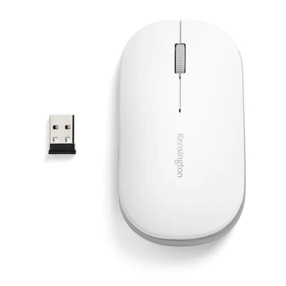 Mouse Kensington SureTrack, conexiune wireless sau bluetooth, dimensiune medie, Alb