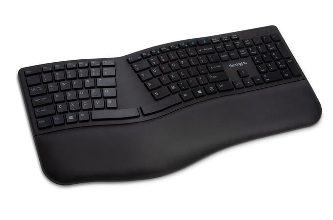 Tastatura Kensington ProFit Ergo suport ergonomic pentru incheietura mainii inclus conexiune wireless