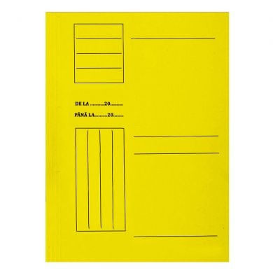 Dosar simplu carton supercolor galben 10 buc/set