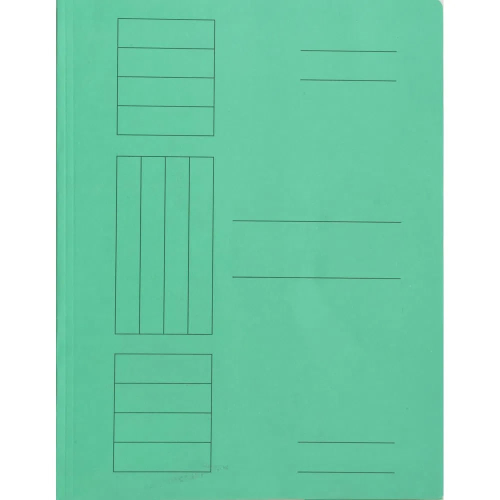 Dosar simplu, carton supercolor, verde, 10 buc/set
