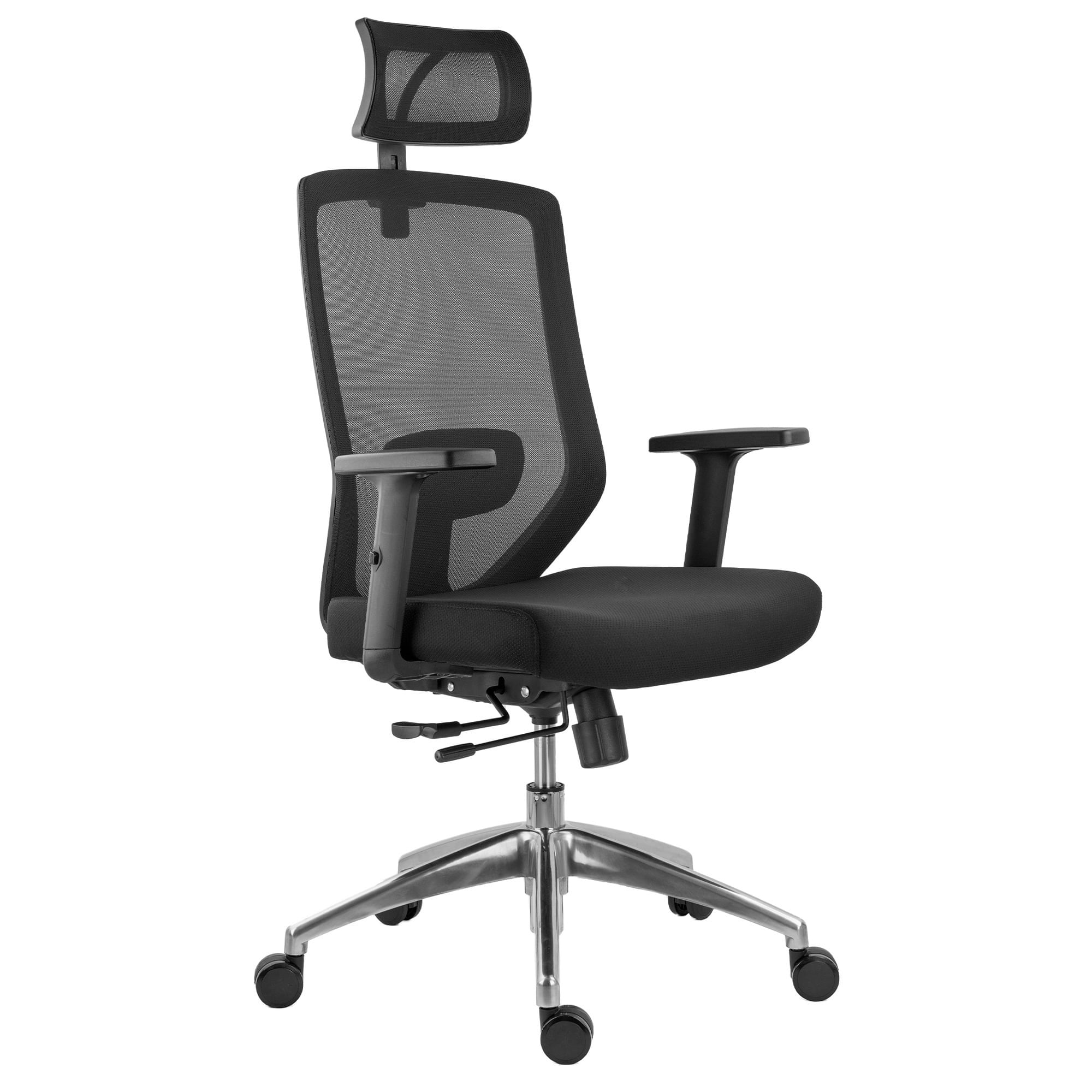 Scaun ergonomic JH, Aluminiu-Negru