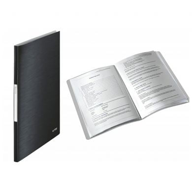 sadrini style  rochii de mireasa Mapa de prezentareA4 plastic 40 folii negru-satin Leitz Style