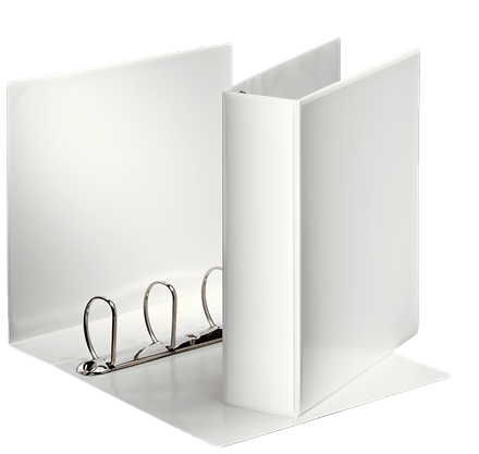 Caiet mecanic Esselte Panorama PP/PP A4 mecanism 4DR inel 60 mm alb