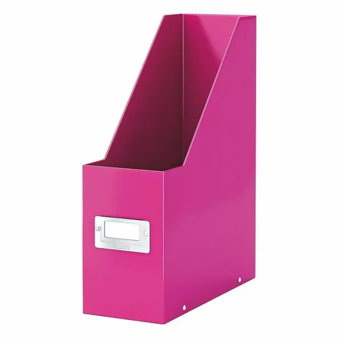 Suport documente vertical A4 carton roz Leitz WOW Click&Store